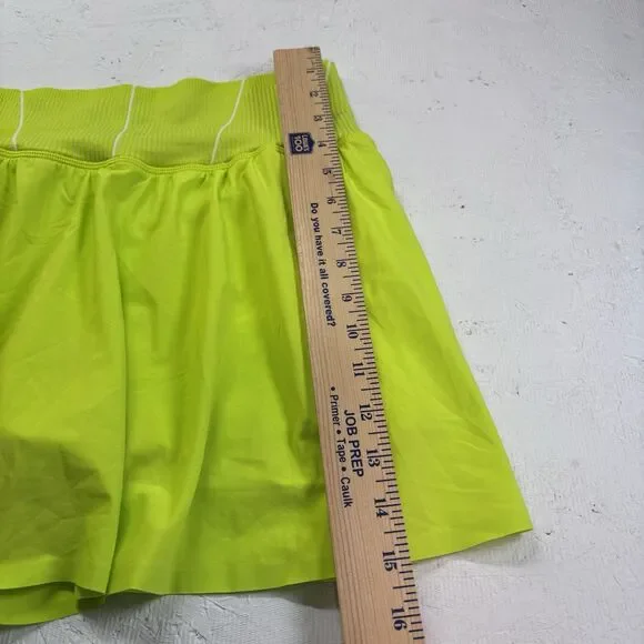 Aerie OFFLINE Tennis Skort Neon Green Ribbed Waist Athletic Skirt Size L  active - Picture 16 of 16